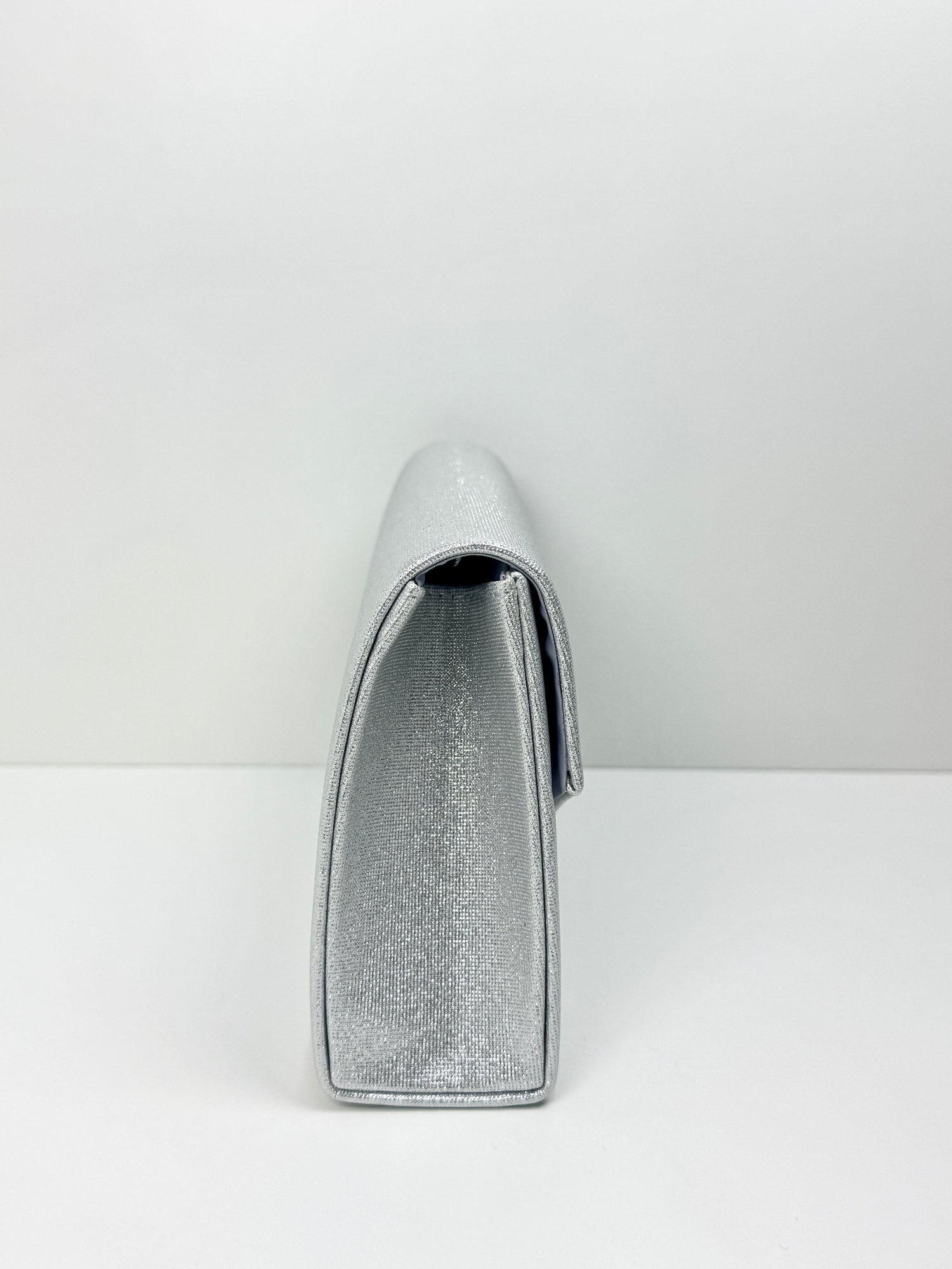 BERYL - Clutch glitter argento